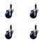 Service Caster 3'' SS Solid Poly Wheel Swivel 1'' Expanding Stem Caster Set, 4PK SCC-SSEX20S314-SPUS-1-4 - alternate 1